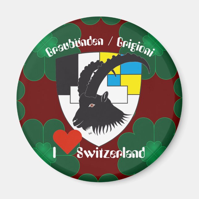 Imán Grigioni Svizzera Magnet (Frente)