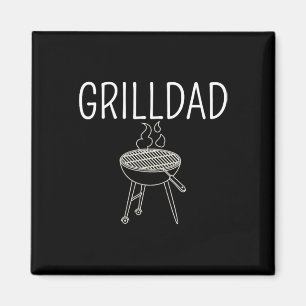 Imán Grill Dad - Papá Del Año Funny Bbq Experto Humo