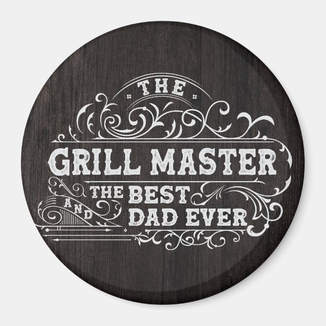 Imán Grill Master y el mejor padre de todos los padres  (Frente)