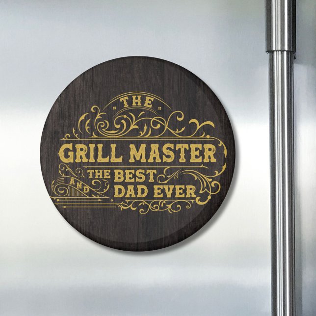 Imán Grill Master y el mejor padre de todos los padres  (In situ)