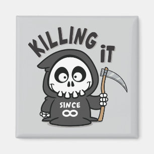 Imán Grim Reaper Square Magnet
