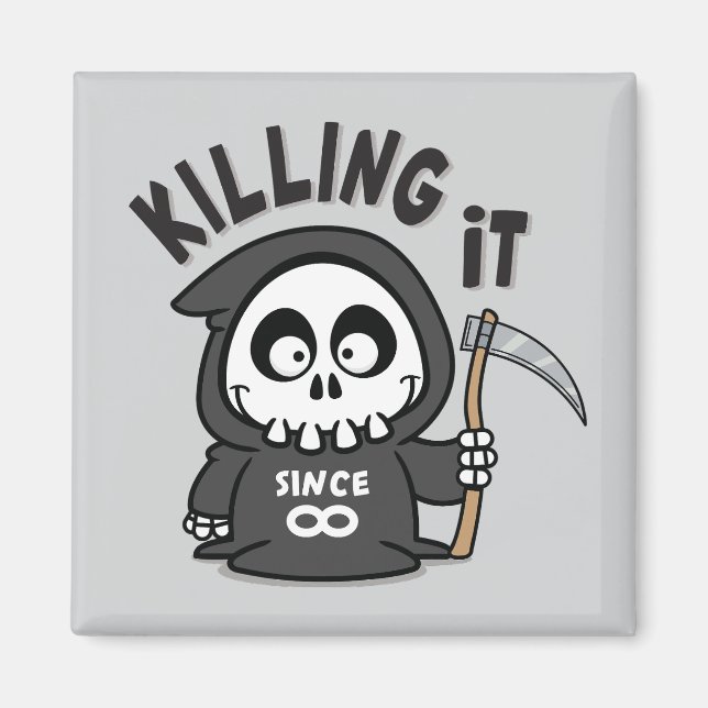 Imán Grim Reaper Square Magnet (Frente)