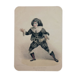Imán Grimaldi como Scaramouche, del dell'Ar de Commedia