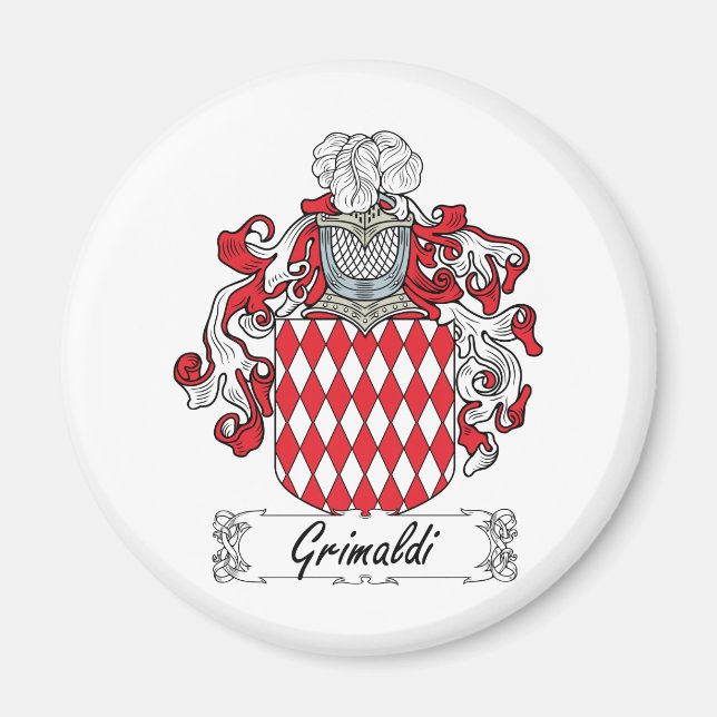 Imán Grimaldi Family Crest (Frente)