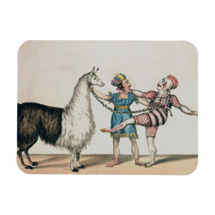 Imán Grimaldi y la alpaca, en la pantomima popular
