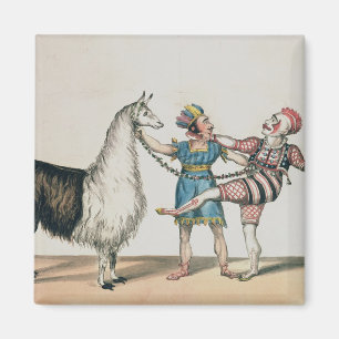 Imán Grimaldi y la alpaca, en la pantomima popular