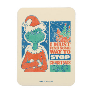 Imán Grinch Detener Navidad Gráfico Antiguo