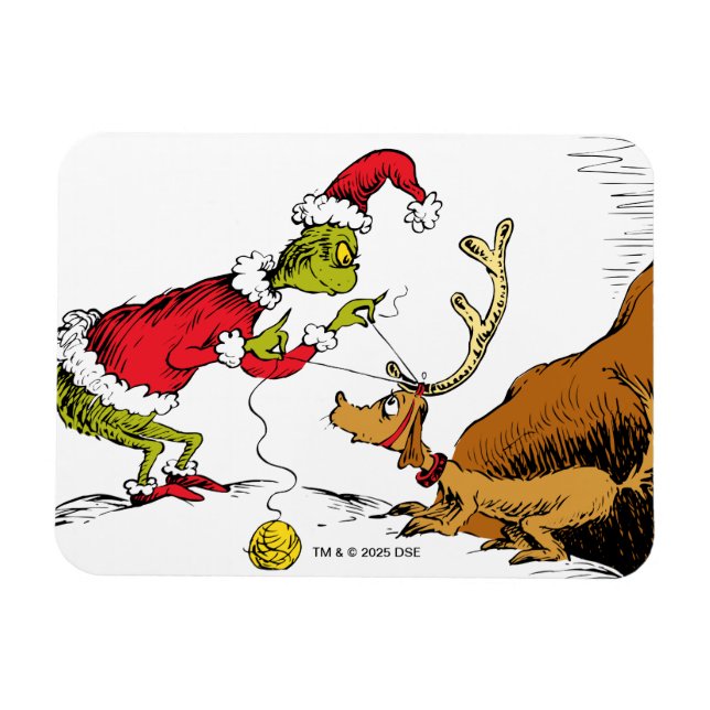 Imán Grinch Prepara a Max el Reno (Horizontal)