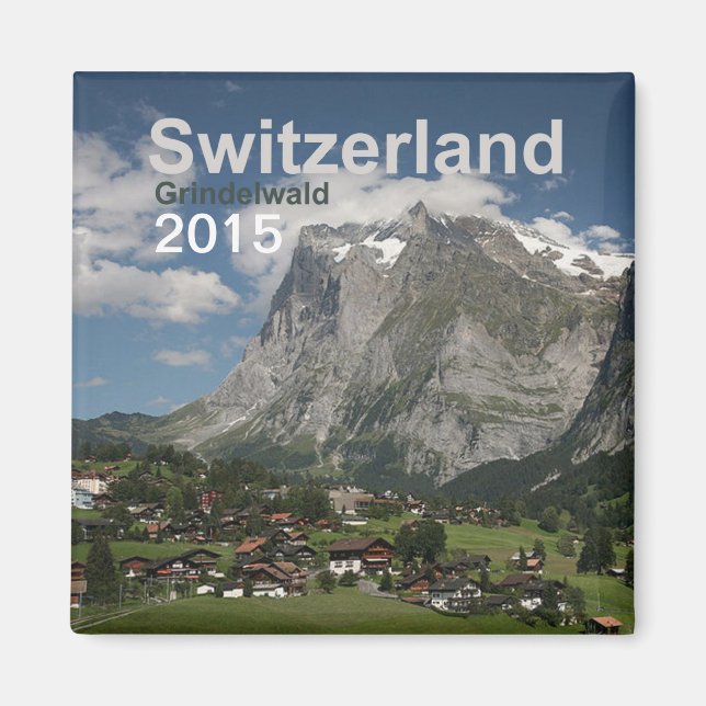 Imán Grindelwald Suiza Magnet Change Year (Frente)