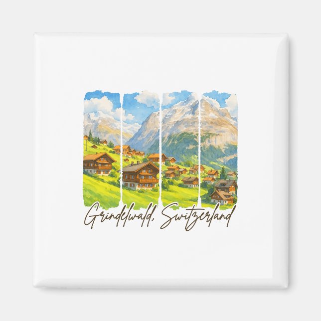 Imán Grindelwald Suiza Viajes Pincelada Grindel (Frente)