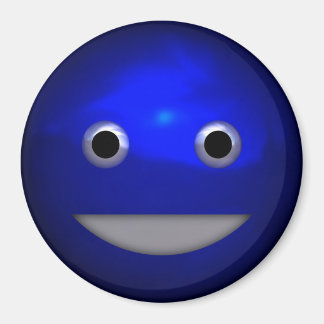 Imán Grinning Funny Metallic Face Kawaii Art