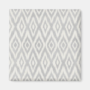 Imán Gris Aztec Pastel Agua Color Ikat Suave Geométrica