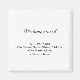 Imán gris mínimo se ha movido el texto de la dirección 