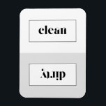 Imán Gris y blanco negrita Tipografía del esténcil Lava<br><div class="desc">Un imán de lavavajillas moderno y caprichoso para animar la cocina. Este imán de lavavajillas en blanco y gris presenta una tipografía moderna con esténcil. Esto será perfecto como regalo de graduación o como regalo de boda. Hay otros colores disponibles.</div>