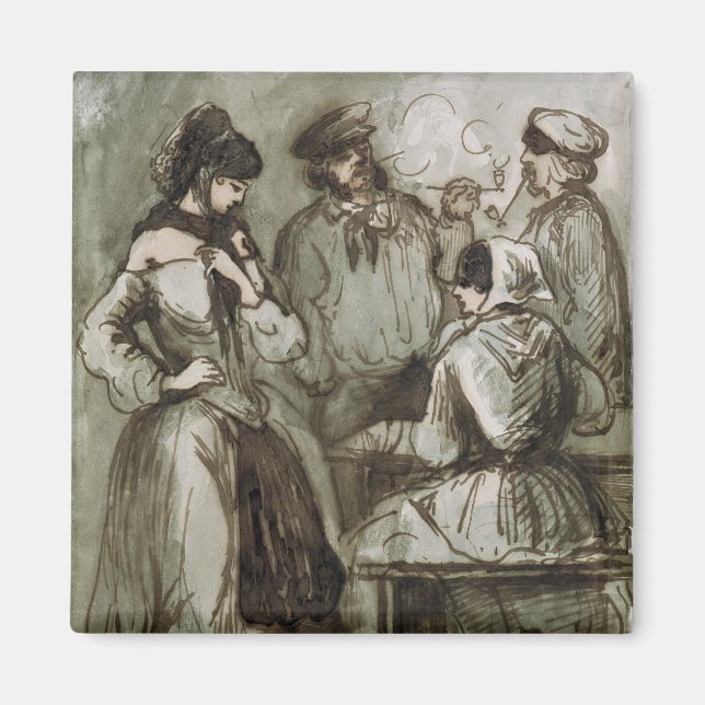 Imán Grisettes y trabajadores (Frente)