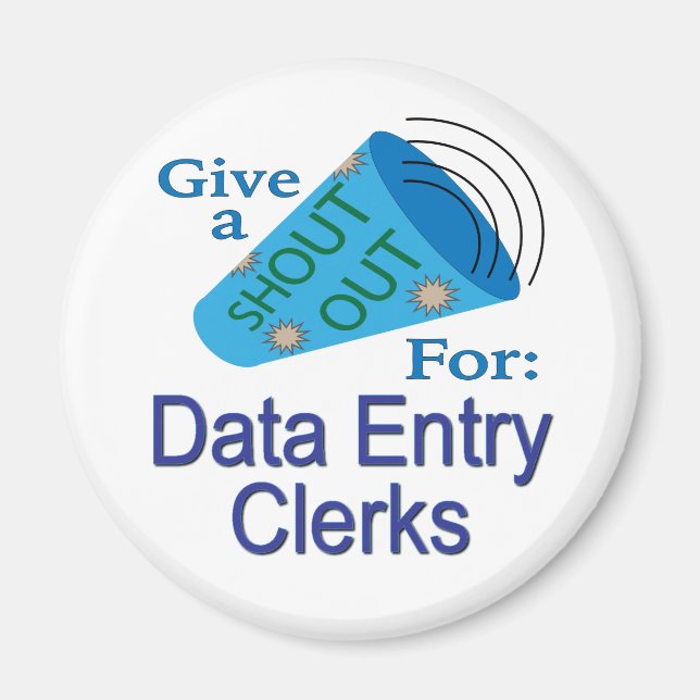 Imán Gritos para empleados de entrada de datos (Frente)