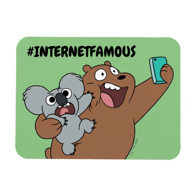 Imán Grizz y Nom Nom - #InternetFamous (Horizontal)