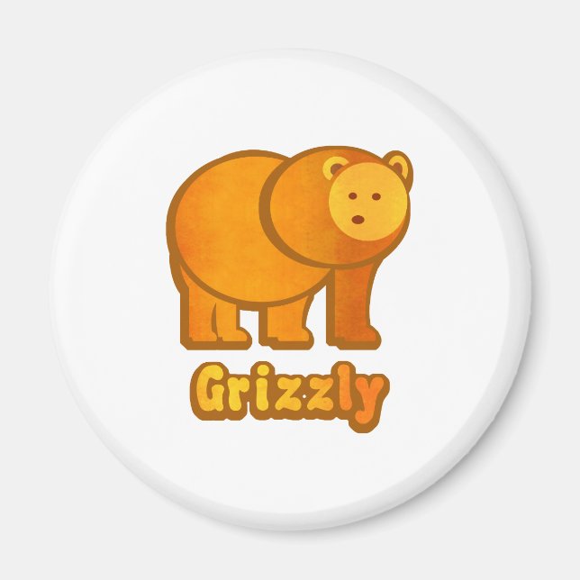 Imán Grizzly Bear (Frente)