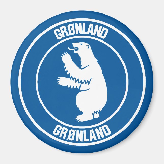 Imán Groenlandia Round Emblem (Frente)