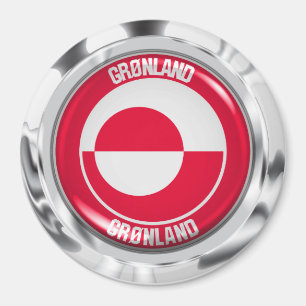 Imán Groenlandia Round Emblem