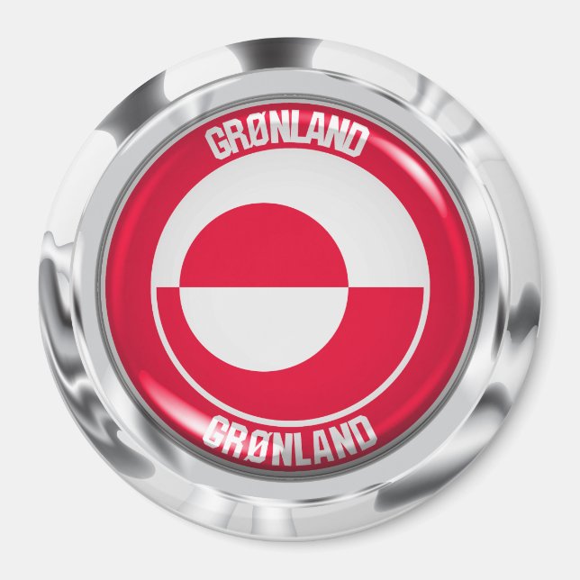 Imán Groenlandia Round Emblem (Frente)