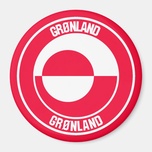 Imán Groenlandia Round Emblem (Frente)