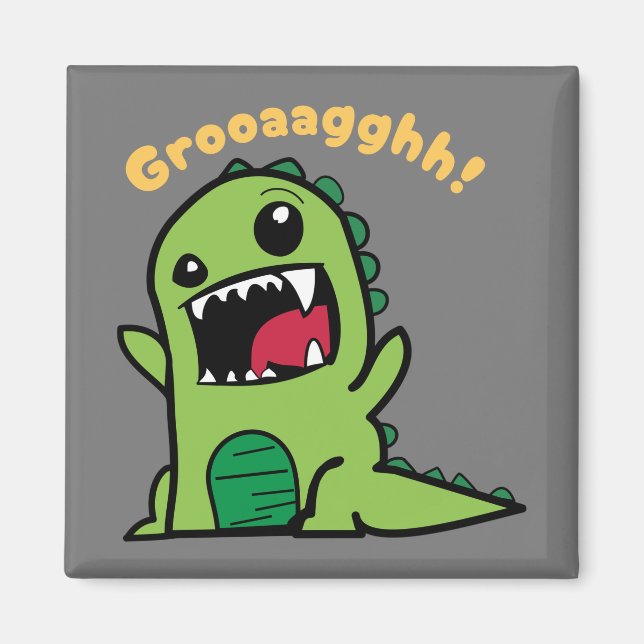 Imán Grooaagghh - Dinosaurio divertido (Frente)