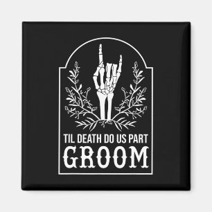 Imán Groom Bride Skeleton Parejas a juego Boda