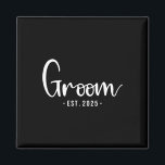 Imán Groom Est 2025 Boda casada partido de novias Bache<br><div class="desc">Groom Est 2025 Boda casada soltera</div>
