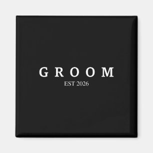 Imán Groom Est. 2026 Boda Casada