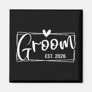 Imán Groom Est. 2026: Esposo recién casado Boda Engag