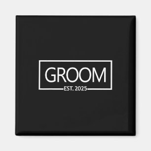 Imán Groom Est. Marzo justo de 2025 para la pareja de B