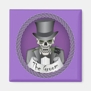 Imán Groom Skull-Purple
