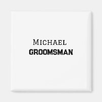 Groomsman simple mínimo añadir nombre masculino mo