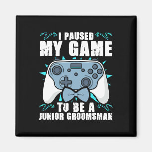 Imán Groomsman Video Gamer Junior Groomsmen Pausa Mi G