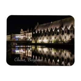 Imán 'Groot Vleeshuis', Gante, Bélgica de noche