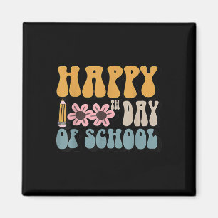 Imán Groovy 100 días de escuela Maestros Estudiante Fel