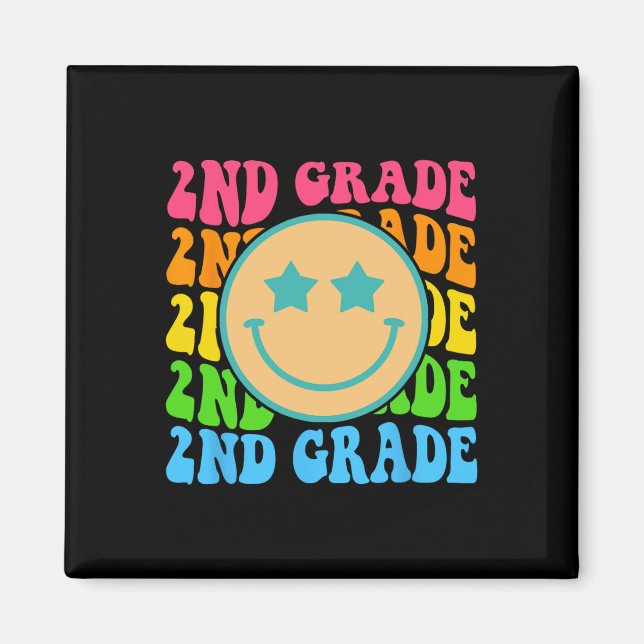 Imán Groovy 2º Grado Vibes Enfrenta A Profesores Retro (Frente)