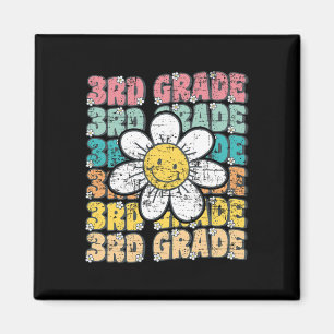 Imán Groovy 3º Grado De Vuelta A La Escuela Primer Día