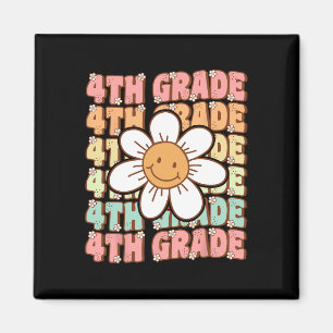 Imán Groovy 4º Grado de vuelta a la escuela Primer Día