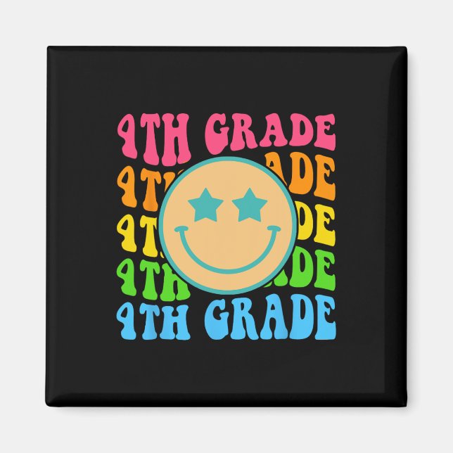 Imán Groovy 4º Grado Vibes Enfrenta A Profesores Retro (Frente)