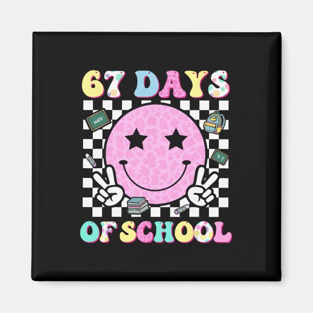 Imán Groovy 67 Días De Colegio Cara Sonriente Profesora (Frente)