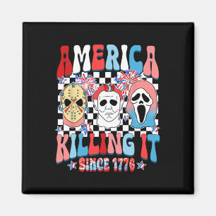Imán Groovy América Matándolo Desde 1776 Horror 4 de