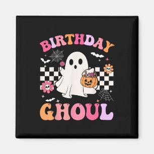 Imán Groovy Birthday Ghoul Spooky Season Halloween Birt