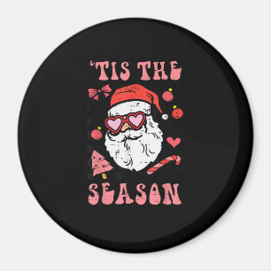 Imán Groovy Christmas Santa Tis The Season