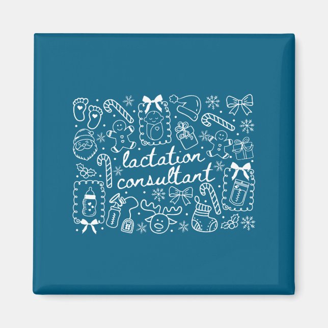 Imán Groovy Coquette Lactation Consultant Breastfeeding (Frente)