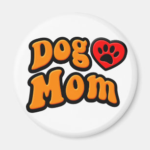 Imán Groovy Dog Mom Drawing