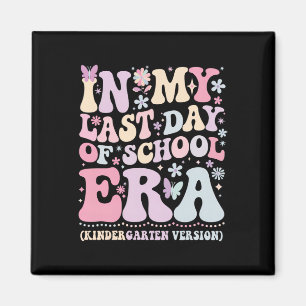 Imán Groovy En Mi Último Día De Escuela Era Kindergarte
