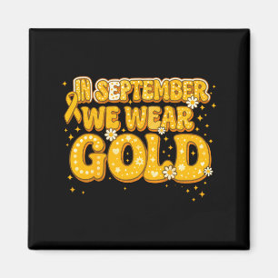 Imán Groovy En Septiembre Usa Oro Cáncer Infantil