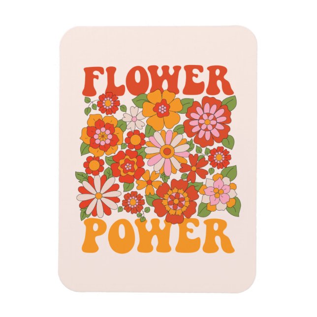 Imán Groovy Flower Power Graphic (Vertical)